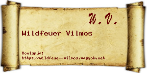 Wildfeuer Vilmos névjegykártya